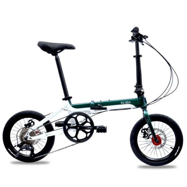 16 Inch Folding Bike Foldable Bicycle Aluminum Alloy 8 Variable Speed Portable Disc Brake Free Installation 10.5kg Bearing Hub - Image 5