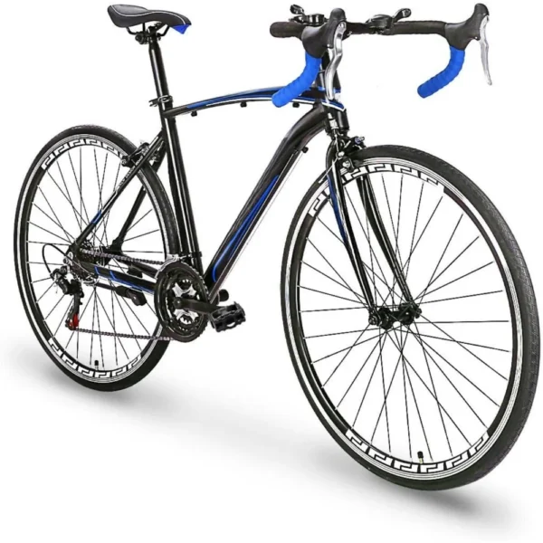 14-21 Speed Road Bike with Light Aluminum Alloy Frame, 700C Wheelwith Dual Disc/V Brakes, Adult Faster Racing Bike - Image 2