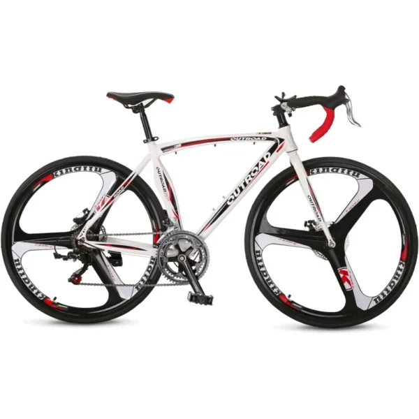 14-21 Speed Road Light Aluminum Alloy Frame.700C Wheel with Dual Disc/V Brakes,Adult Faster Racing Bike