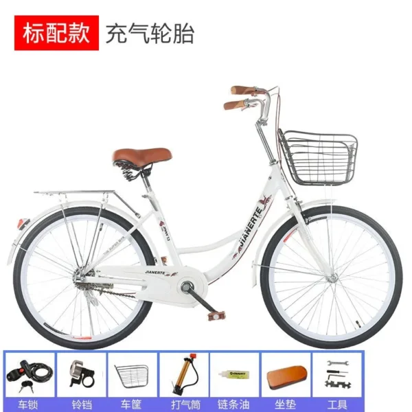 24-Inch 26 Women's Adult Solid Lady Retro Adult Student Princess City Bicycle Idyllic Bike - Image 3