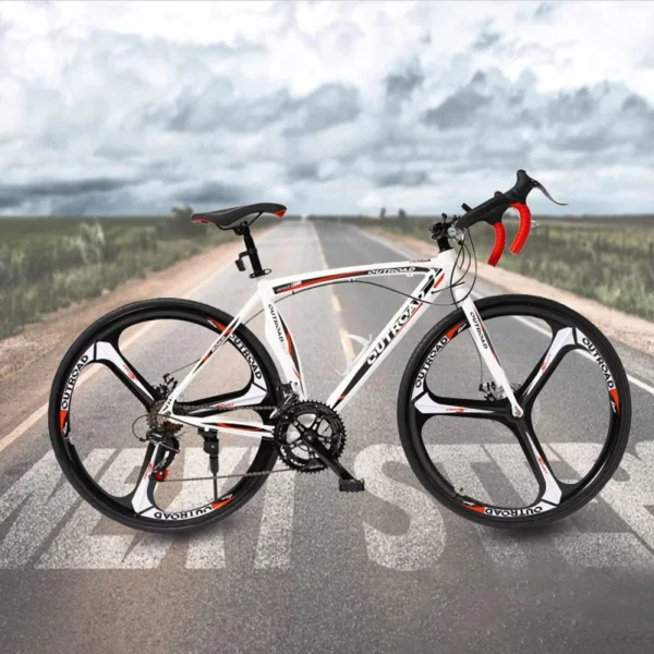 14-21 Speed Road Light Aluminum Alloy Frame.700C Wheel with Dual Disc/V Brakes,Adult Faster Racing Bike - Image 6