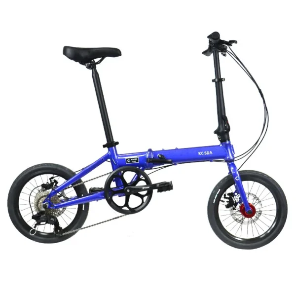 16 Inch Folding Bike Foldable Bicycle Aluminum Alloy 8 Variable Speed Portable Disc Brake Free Installation 10.5kg Bearing Hub - Image 2