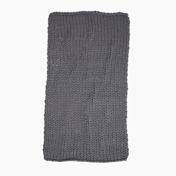 Cotton Knitted Weighted Blanket - Asteroid Grey -25 lbs (48"x72") - Image 4