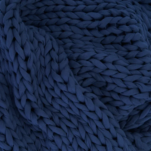 Cotton Knitted Weighted Blanket for Kids - Midnight Blue - 7 lbs (40"x60") - Image 3