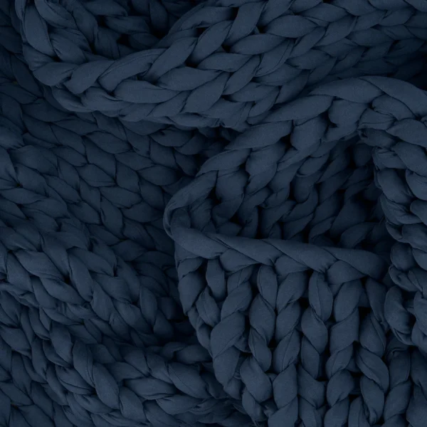 King Weighted Blanket (Ocean) - Midnight Blue - 25 lbs (76"x80") - Image 2