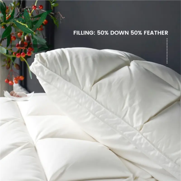 Soft Goose Down Feather Pillows - Neck Protection Bed Pillow - Image 4