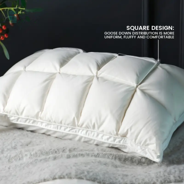 Soft Goose Down Feather Pillows - Neck Protection Bed Pillow - Image 5