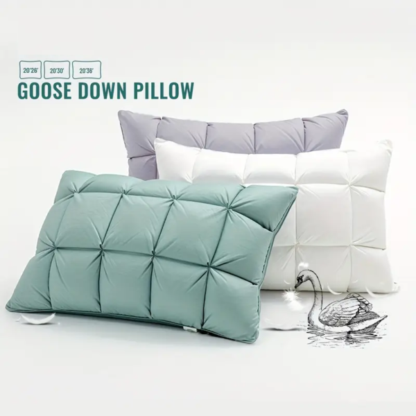Soft Goose Down Feather Pillows - Neck Protection Bed Pillow