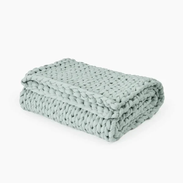 Cotton Knitted Weighted Blanket - Wild Mint - 20 lbs (45"x72")